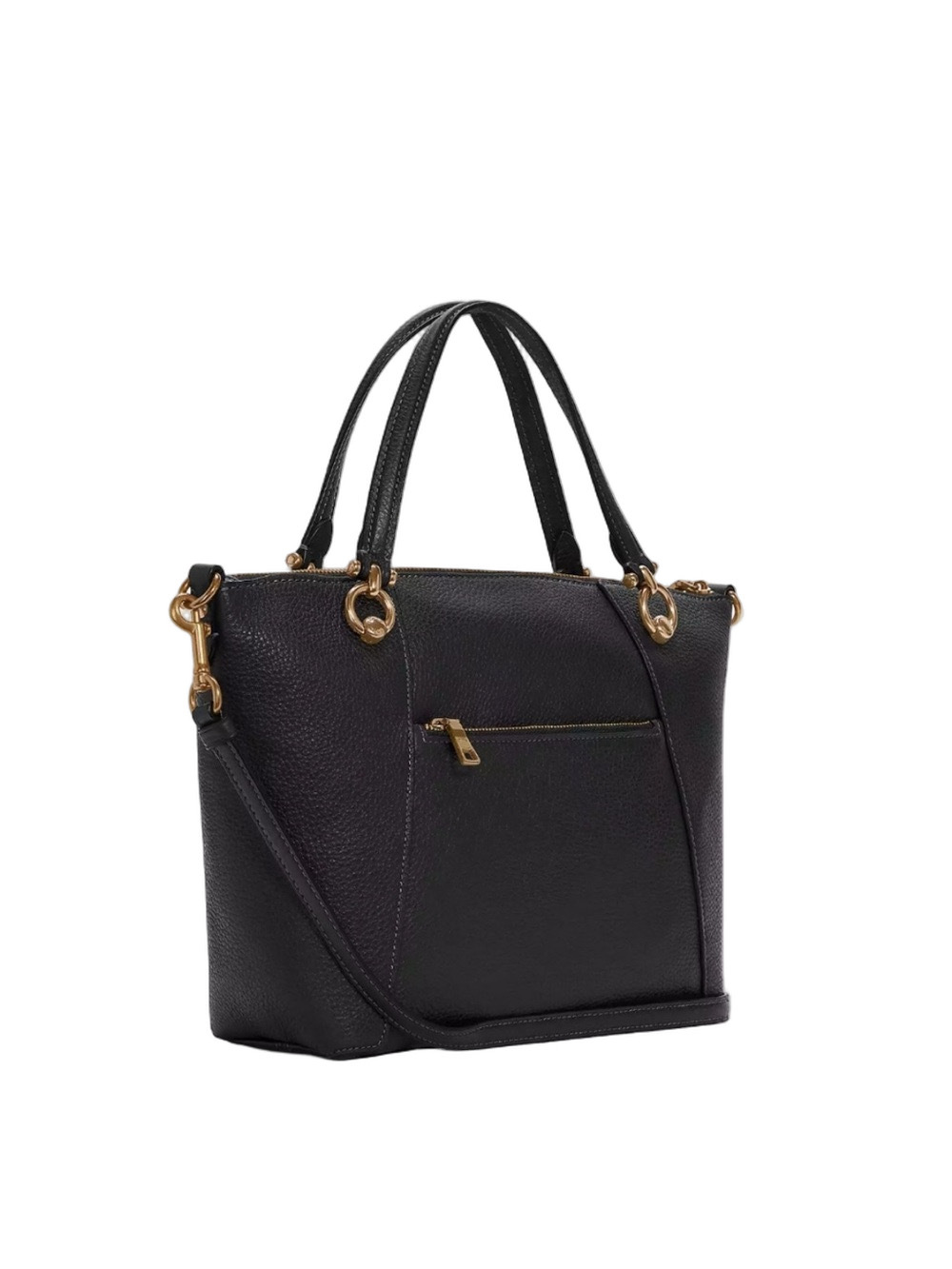 Coach Kacey Black Pebble Leather Crossbody Tote with Gold Hardware and Dust Bag - Picture 3 of 7
